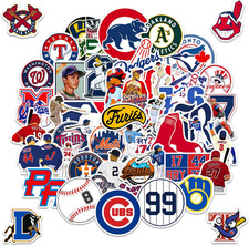 100 Cool Baseball and Softball Stickers Mix and Match, Water Bottle Vinyl Waterp