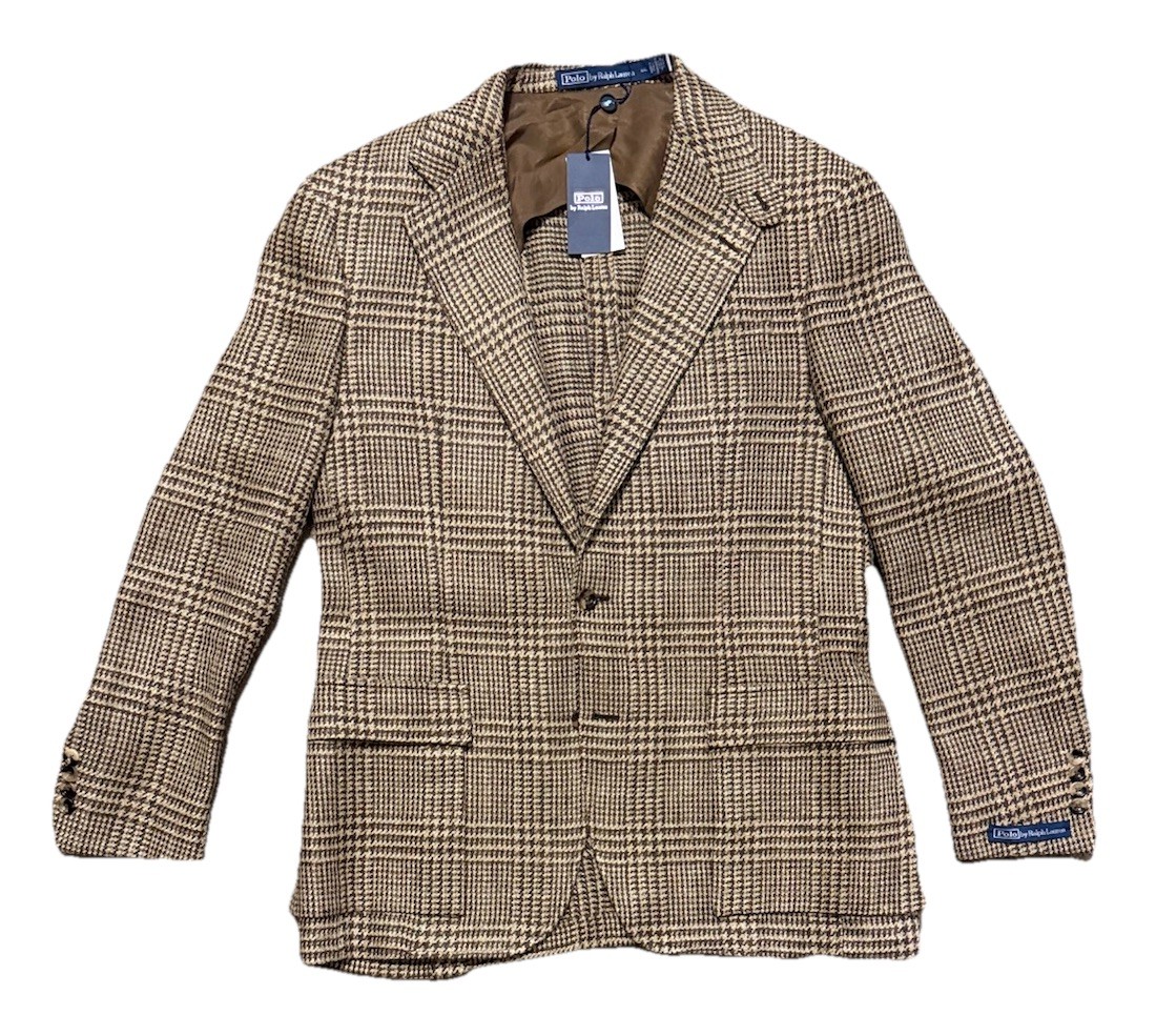Polo Ralph Lauren Summer Tweed Linen Silk Blend Gun Check RL67