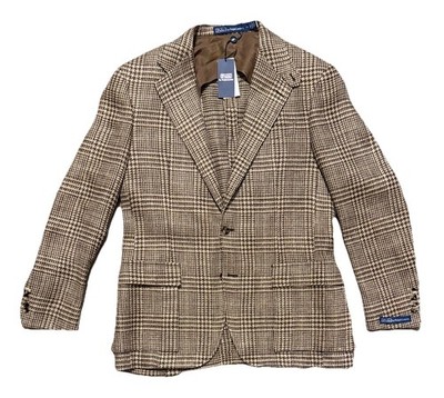 Polo Ralph Lauren Summer Tweed Linen Silk Blend Gun Check RL67