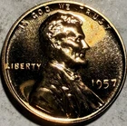 1957 Lincoln Wheat Penny PROOF ~ BD2037