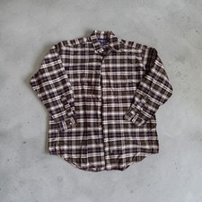 Vintage Ralph Lauren The Big Oxford Plaid Button Down Shirt Men's Size L Cotton