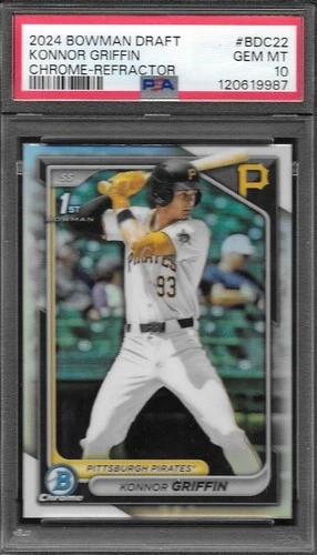 2024 Bowman Draft Konnor Griffin Bowman 1st RC Chrome Refractor PSA 10