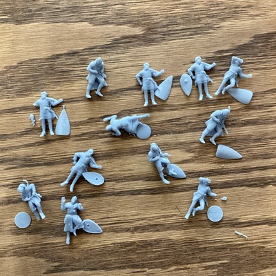 LOT (12) Garrison Miniatures Medeval Casualties Set A