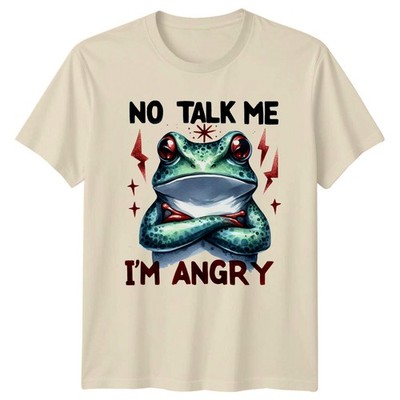 No Talk Me I'm Angry Frog T-Shirt Animal Pun Tee