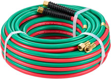 Oxygen Acetylene Hose, 1/4-Inch X 50FT Oxy Acetylene Hose with 9/16"-18 LH/RH B