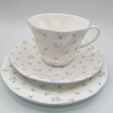 Queens Fine Bone China "Louise" Teacup & Saucer and Plate Trio