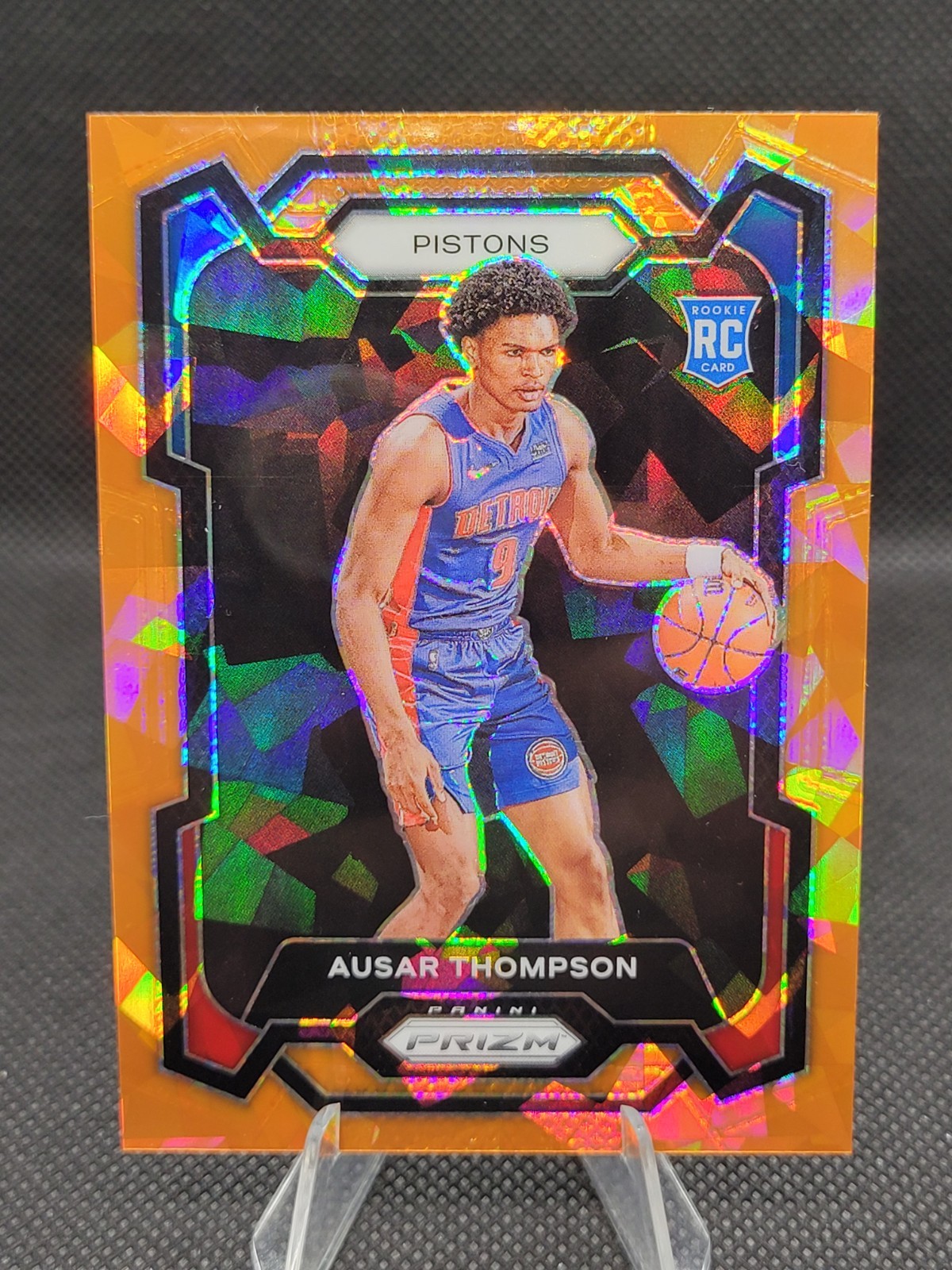 2023-24 Panini Prizm - Ausar Thompson #178 Orange Ice Prizm (RC) Detroit Pistons
