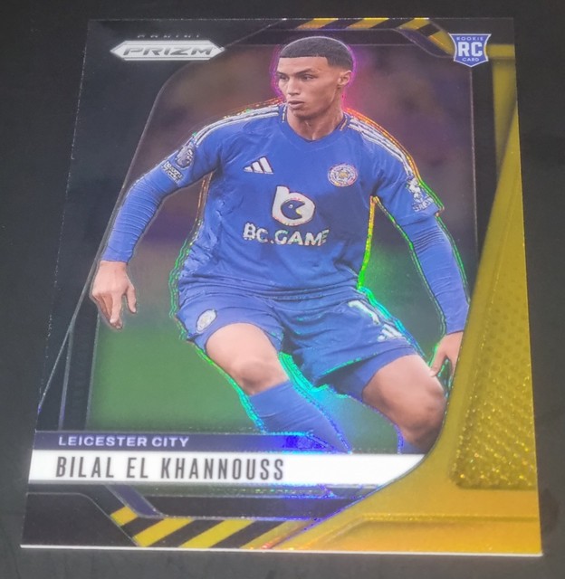 Bilal El Khannouss Rc /8 Black Gold Prizm Premier League 2024-25 Leicester City