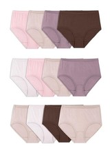 Fruit of the Loom Women'S Cotton Brief Underwear 12-Pack Size 6 M   no Tags