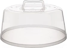 Large Microwave Cover for Food - Splatter Guard Lid - Cake Stand Clear 