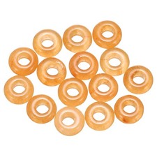 15pcs Natural Stone Beads 5x10mm Loose Necklace Craft Bead, Orange
