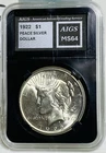 1922 p PEACE DOLLAR MS64 - GRADED by AI ! Excellent Luster! Nice!