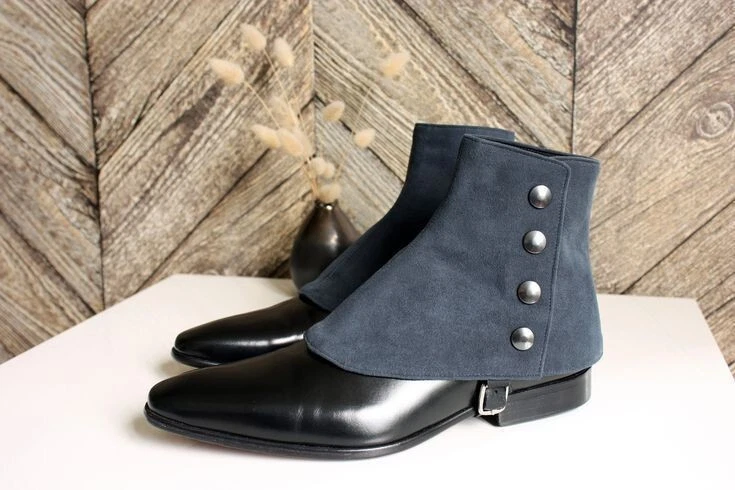 Histórico Gangster Spats Fundas para Zapatos Años 20 Accesorios Fundas para Zapatos para Fiesta Foto 4 de 4