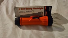 Vintage Bright Star 2117 Orange Flashlight