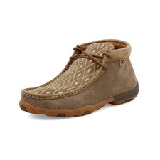 Twisted X Womens Chukka Driving Moccasin Bonber/Tan Diamond Stitch WDM0073