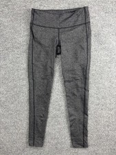 Athleta Leggings Womens Small Black Gray Herringbone Yoga Pants Full Length
