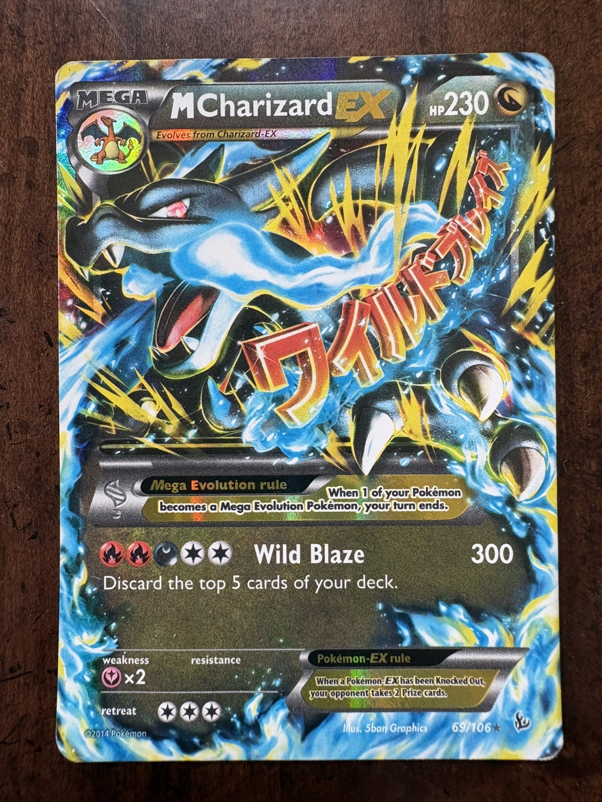 Pokemon M Charizard EX Flashfire Holo Card 69/106 2014 XY Series