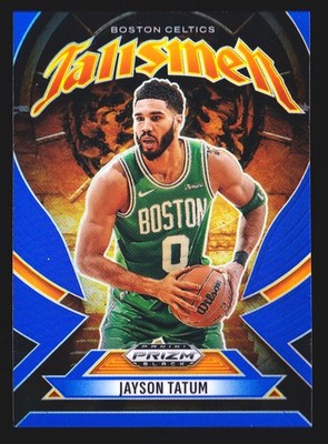 2024-25 Panini Prizm Black Jayson Tatum #5 Talismen Blue Prizm 087/199