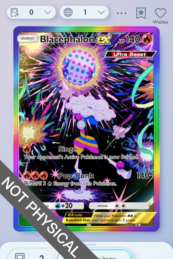 Pokemon TCG Pocket - Blacephalon Rainbow Rare 2⭐, Fantastical
