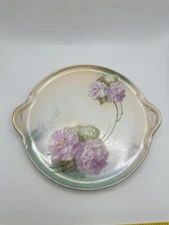 Porcelain Cookie Plate 7.5” Vintage RS Germany Hand Painted With Gold Gilding