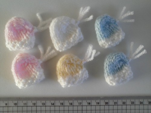 Mini sombreros de bebé para hacer tarjetas tapas artesanales/adorno tejido álbum de recortes - Imagen 2 de 8