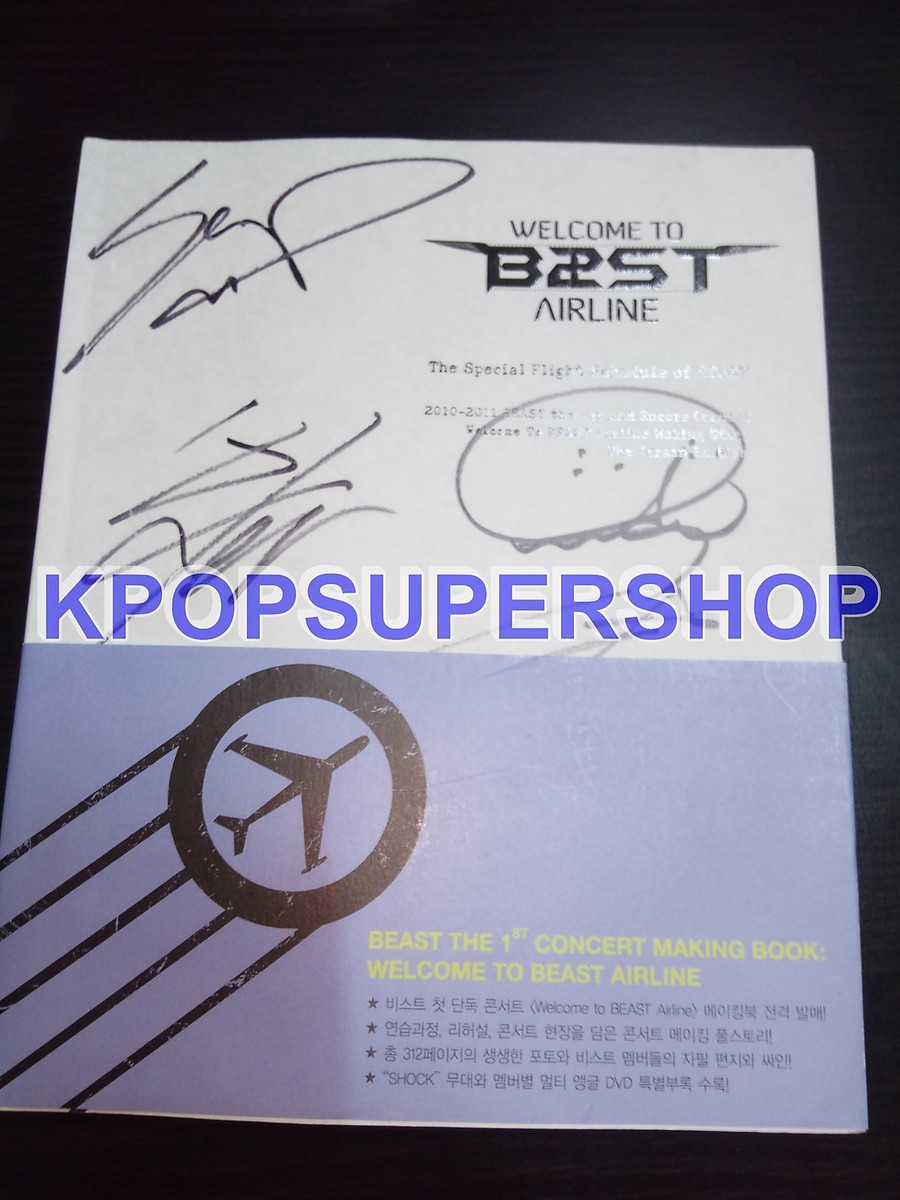 BEAST FAN MEETING DVD＆Photo Book BEAST The 1st Concert Making Book Autographed Signed Welcome