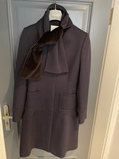 100% Genuine Viktor & Rolf Blue Womens Coat With Scarf Detail Size 40 Uk 8