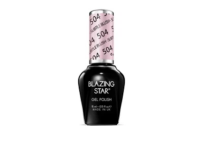 Blazing Star Gel Polish Lacquer Set UV Colour 504. Subtle Blush