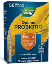 Nature's Way Fortify Optima Probiotic Digestive Support, 30 Capsules  Exp 6/2026