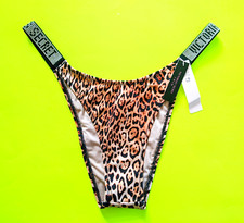 Victoria's Secret Leopard Brazilian Rhinestone Swim Bottom Size S