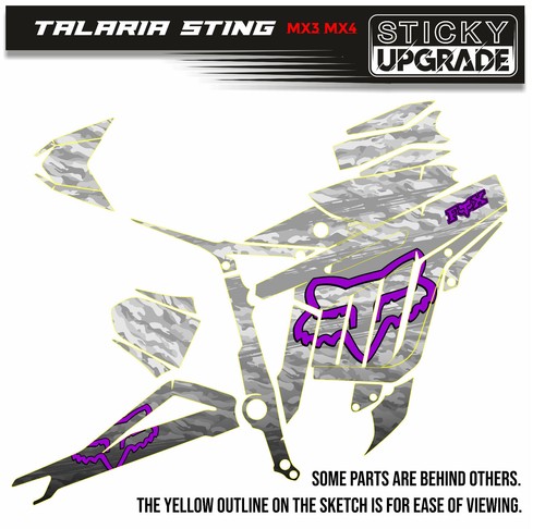 Talaria Sting Graphics Kit, Talaria mx3 mx4 Decal, Wrap, Sticker Set - Bild 3 von 8