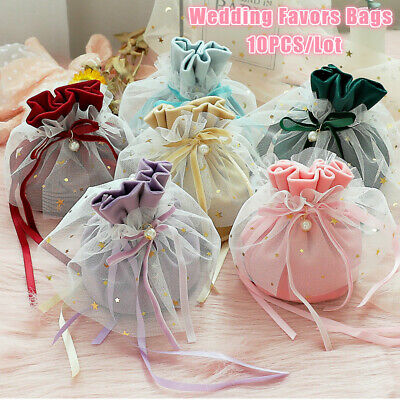 10Pcs Velvet Gift Bags Drawstring Jewelry Pouches Candy Bags Wedding Favors 10Pcs Velvet Gift Bags Drawstring Jewelry Pouches Candy Bags Wedding Favors