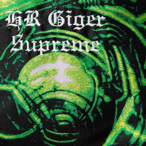 Supreme x H.R. Giger Jacquard Down Insulated Puffer Jacket Green L - Picture 8 of 9