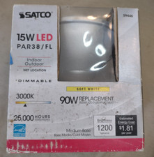 SATCO PAR38 40DEGREE Flood Dimmable LED Light Bulb - 3000K - 15W - 120V