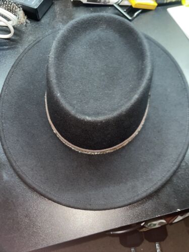 STETSON CRUSHABLE MADE IN USA 100% WOOL COWBOY HAT/ SIZE Medium Black - 第 1/6 張圖片