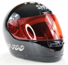 shoei helmet XS black gloss full face rf-700 rf 700 amber shield elite snell DOT