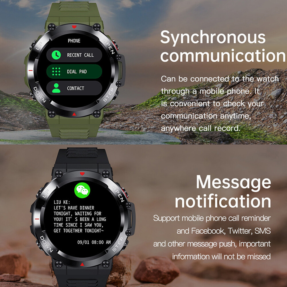 Bluetooth Smartwatch Fitness Tracker Watch Pedometer Make Call for