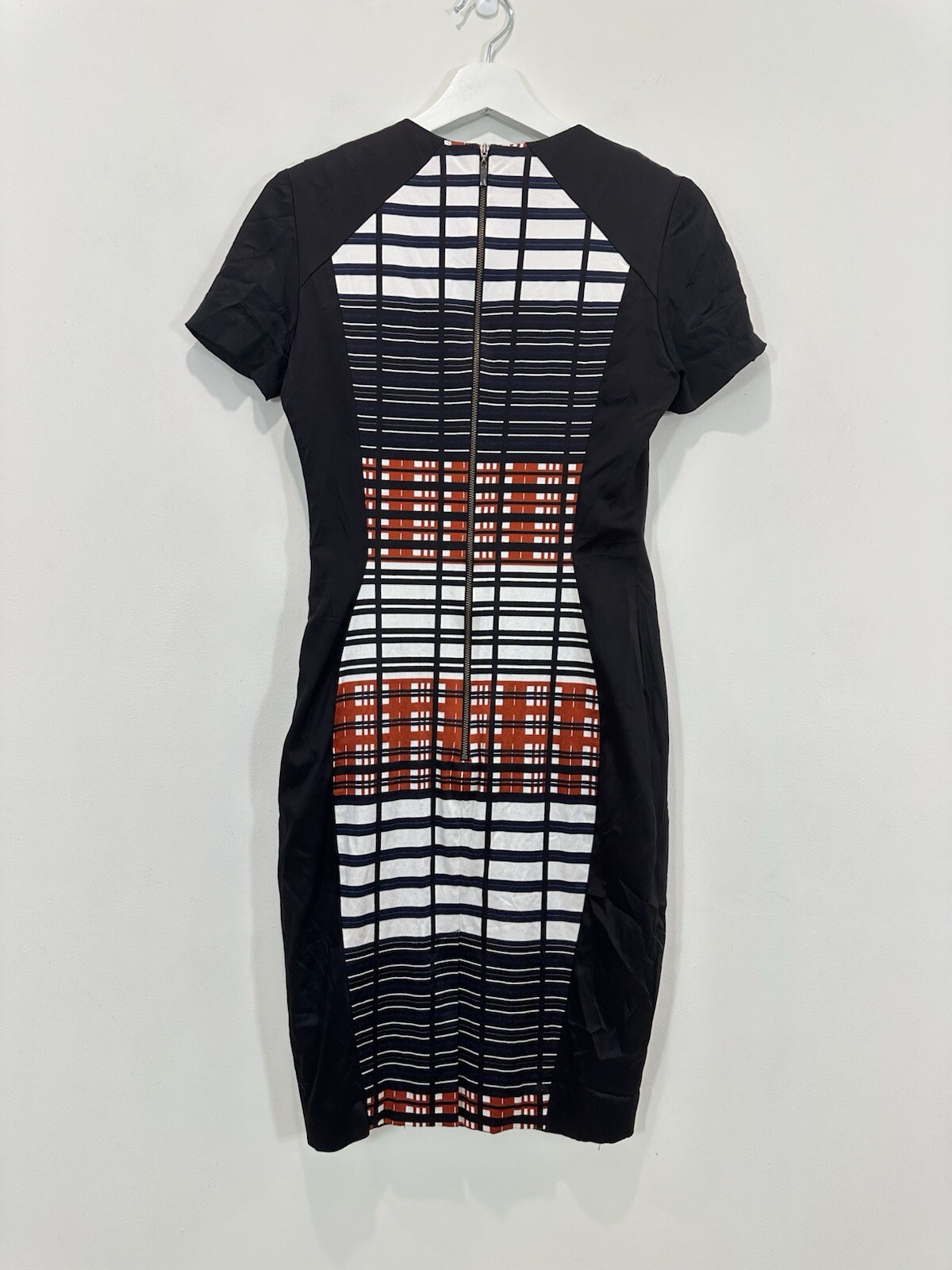 Cue Dress Women 6 Black Bodycon Knee Length Lined Stretch Casual Workwear image 2