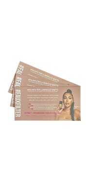 3x Huda Beauty Faux Filter Foundation Light Medium Tan Rich 5 Shade Sample Card
