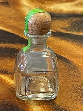 PATRON SILVER TEQUILA 50ml Cork Top Glass Bottle Empty Mini Mexico