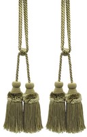 DÉCopro Doppel Quasten Vorhanghalter, Farbe# C29 - Taupe Beige [Set Mit 2]