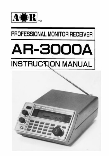 AOR AR3000A OPERATING MANUAL