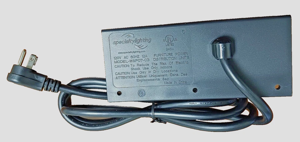 3 Outlet bedside / end table / desk Power Strip (5000-0125) - Image 2 of 4