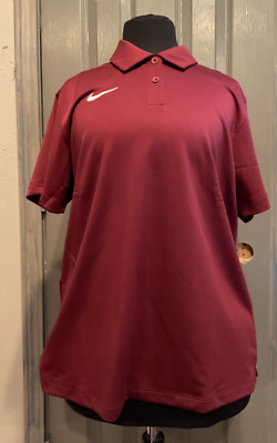 NEW Nike Dri-Fit Franchise Short Sleeve Polo Women's Maroon CU3206