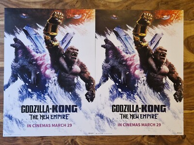 2 x Cineworld Exclusive Godzilla x Kong The New Empire Poster A3 Size 