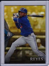 Jose Reyes 2014 Bowman Platinum Gold Base Parallel Toronto Blue Jays Refractor