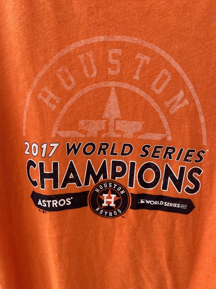 Houston Astros 2017 World Series Champions Orange T-Shirt Size Mens XL New - Image 3 of 4