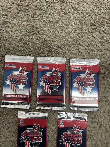 Cleveland Indians Vintage 2002 Jim Thome - Bartolo Colon Player Cards. 5 packs ! - Picture 3 of 6