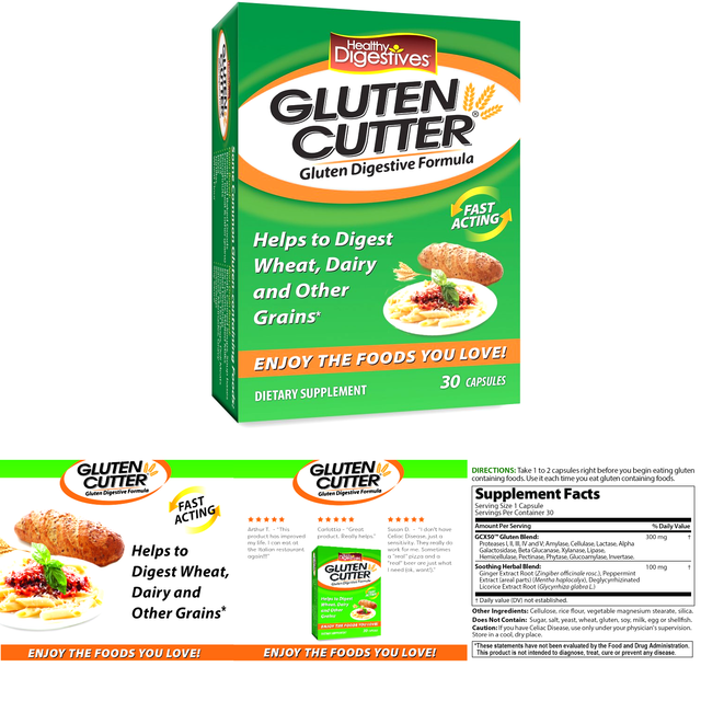 Healthy Digestives Gluten Cutter Enzyme Formula 30 Servings Capsules
