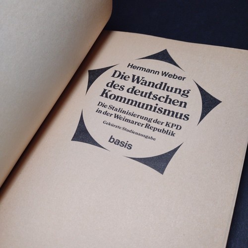 Die Wandlung des deutschen Kommunismus, Hermann Weber -German Paperback 1969 - Picture 8 of 16
